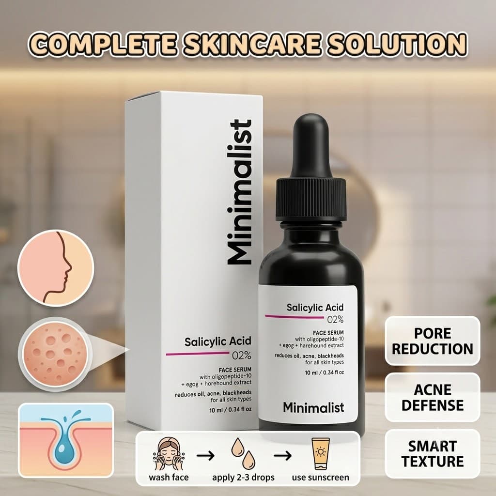 Which Product is Best for Open Pores? Minimalist 2% Salicylic Acid Serum