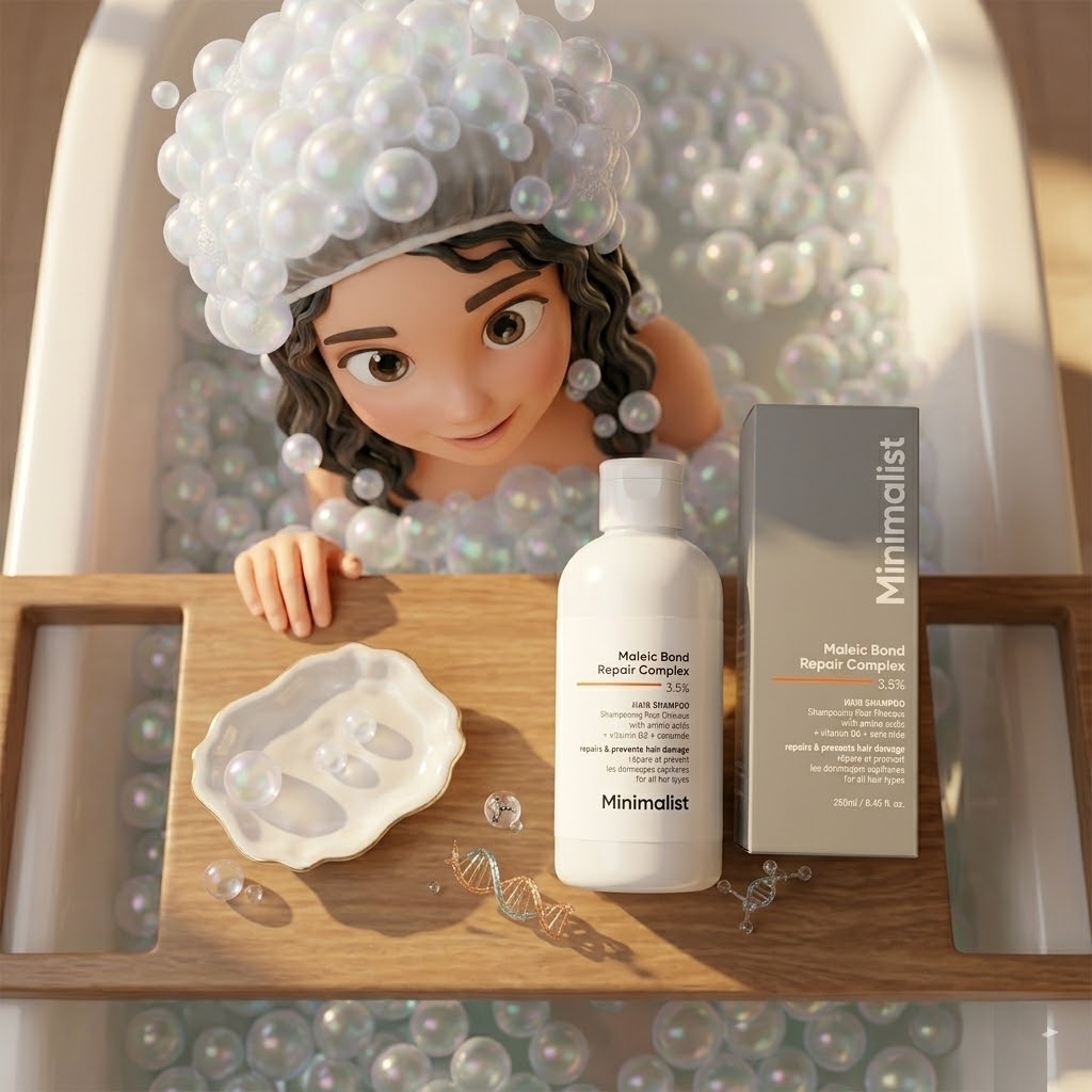 Minimalist Maleic Bond Repair Complex 3.5% Shampoo - Sulfate Free Repair Shampoo for Damaged Hair