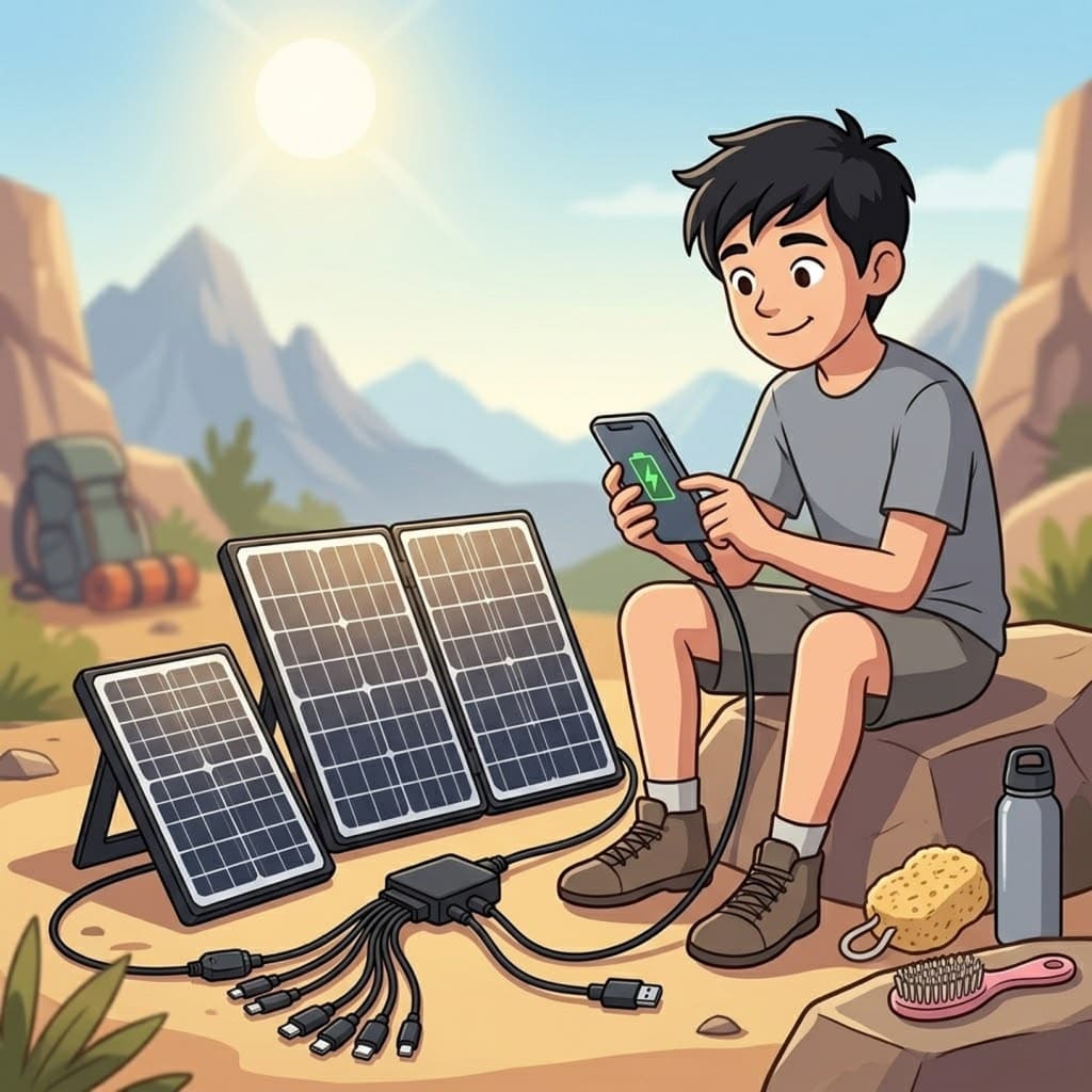 Dual Solar Photovoltaic Power Bank 20000mAh