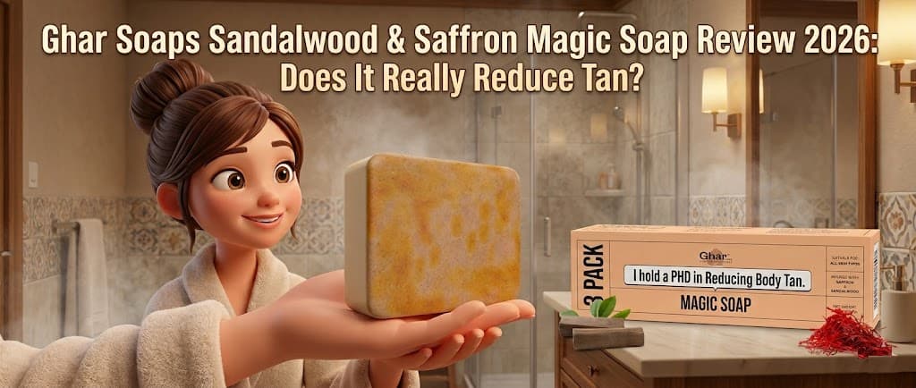 Ghar Soaps Sandalwood & Saffron Magic Soap Review 2026: Does It Really Reduce Tan?