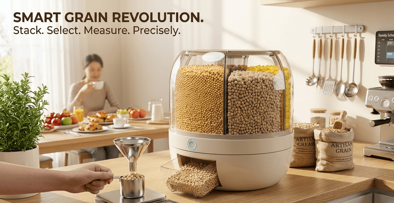Dravizon Rotating Grain Dispenser 6 Compartment Review: Best Kitchen Organizer for Rice & Dal in 2026?