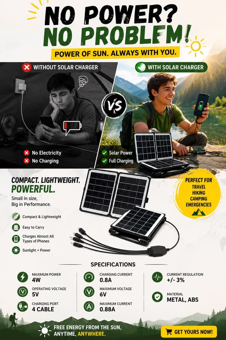 Dual Solar Photovoltaic Charger Review: Reliable 4W Portable Power