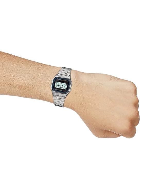 Casio A158WA-1Q on wrist